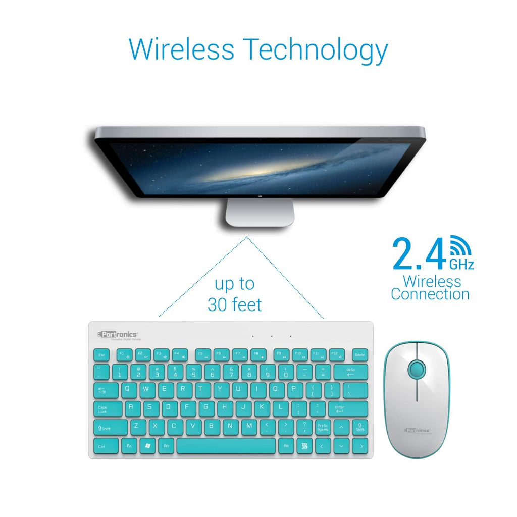 [RePacked] Portronics Key2-A Combo Wireless Keyboard and 1500DPI Optical Mouse Combo - White