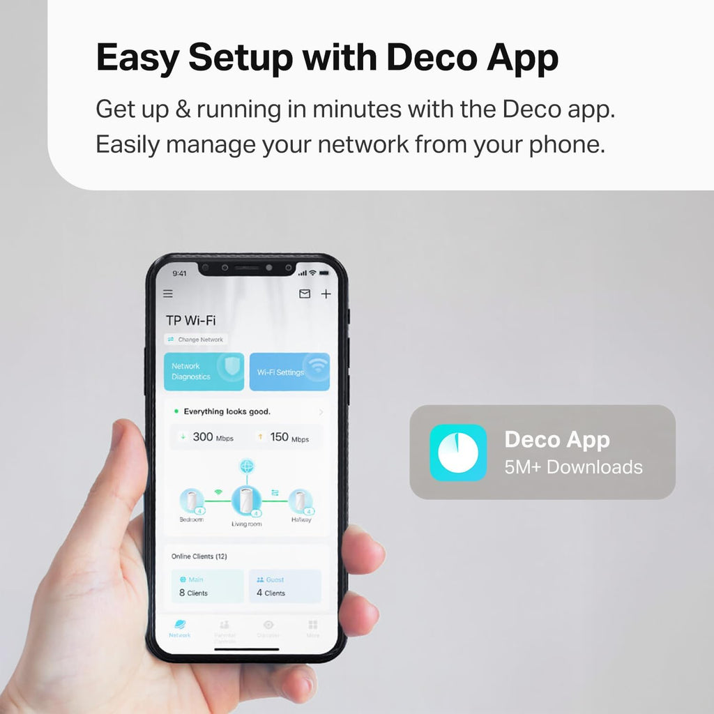 TP-Link Deco BE95 BE33000 Quad-Band Whole Home Mesh WiFi 7 System - 2-Pack