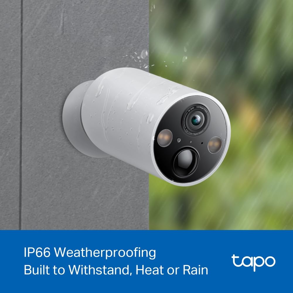 TP-Link Tapo C425 4MP 2K QHD Weatherproof Smart Wire-Free Security Camera - 1 Pack
