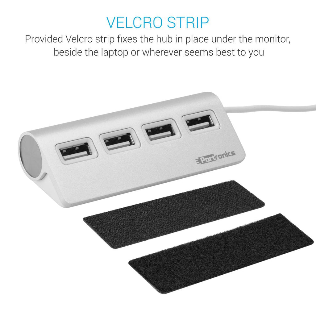 Portronics POR-717 MPort 24 USB 2.0 Hub with 4 USB Ports and Aluminum Build