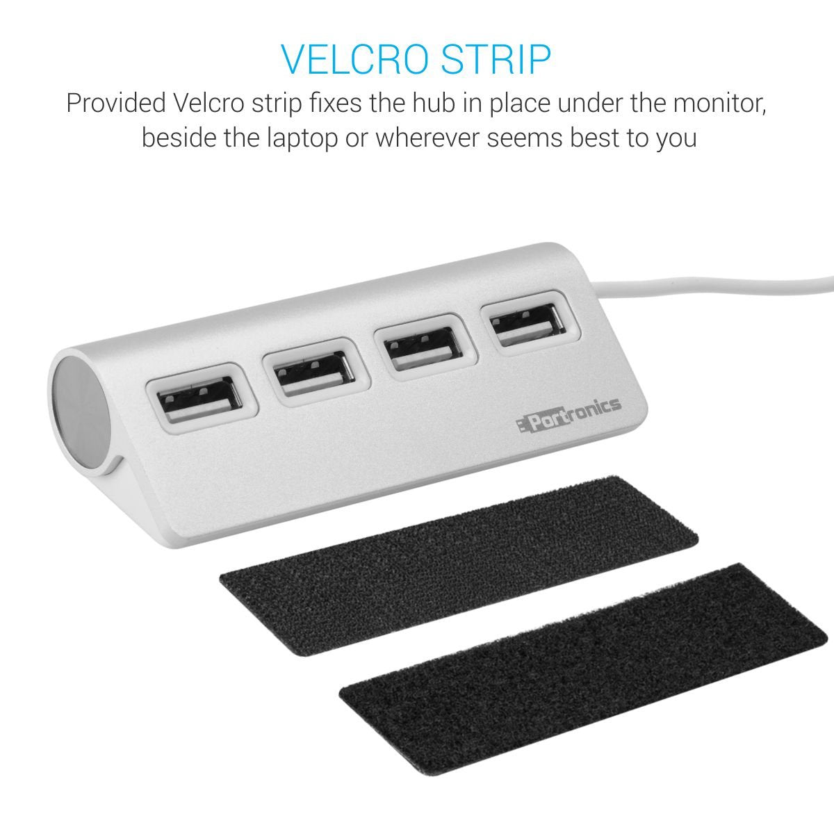 Portronics POR-717 MPort 24 USB 2.0 Hub with 4 USB Ports and Aluminum Build