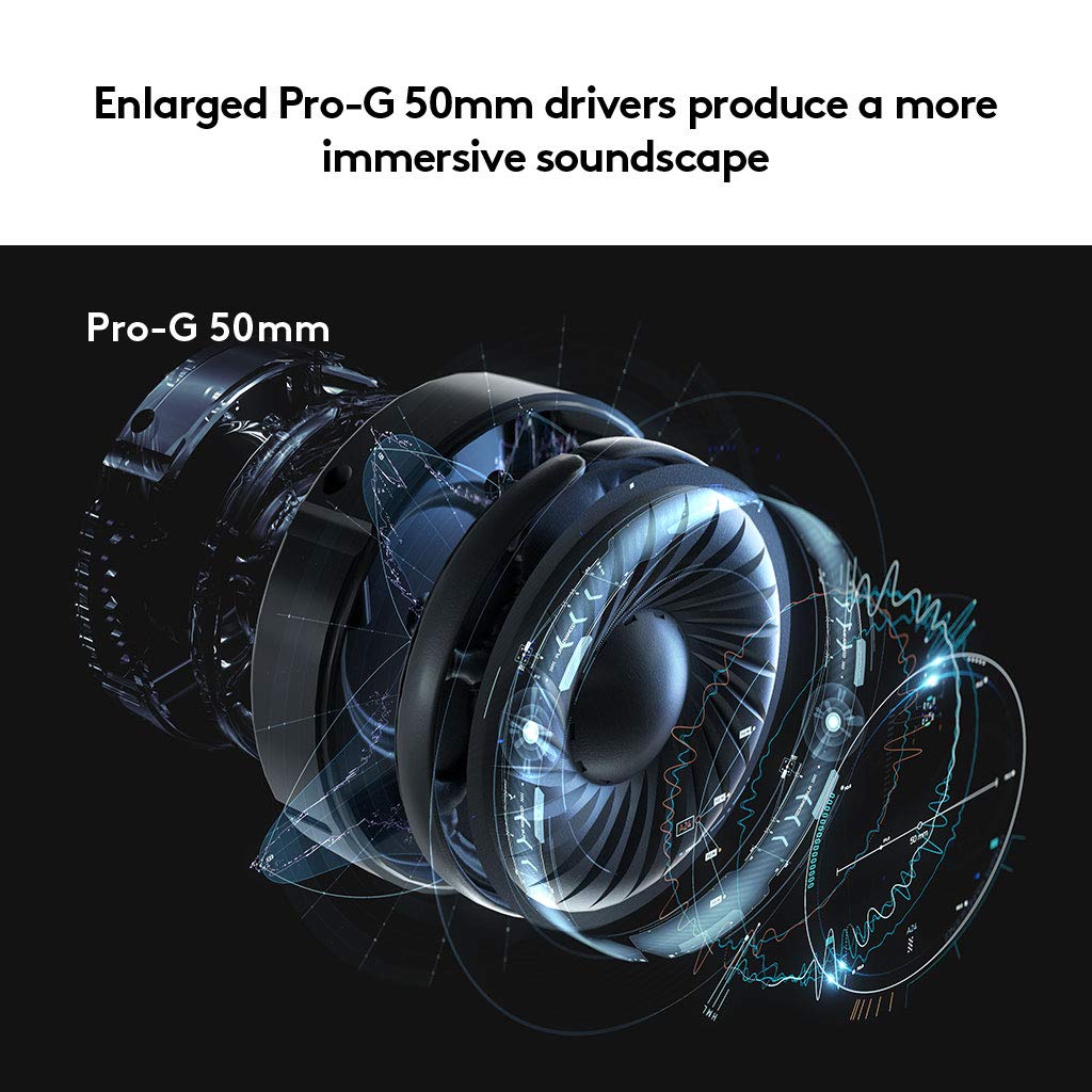 Logitech G633S Over-Ear Gaming RGB Headset with 7.1 Surround Sound 50mm Drivers Mic and Lightsync