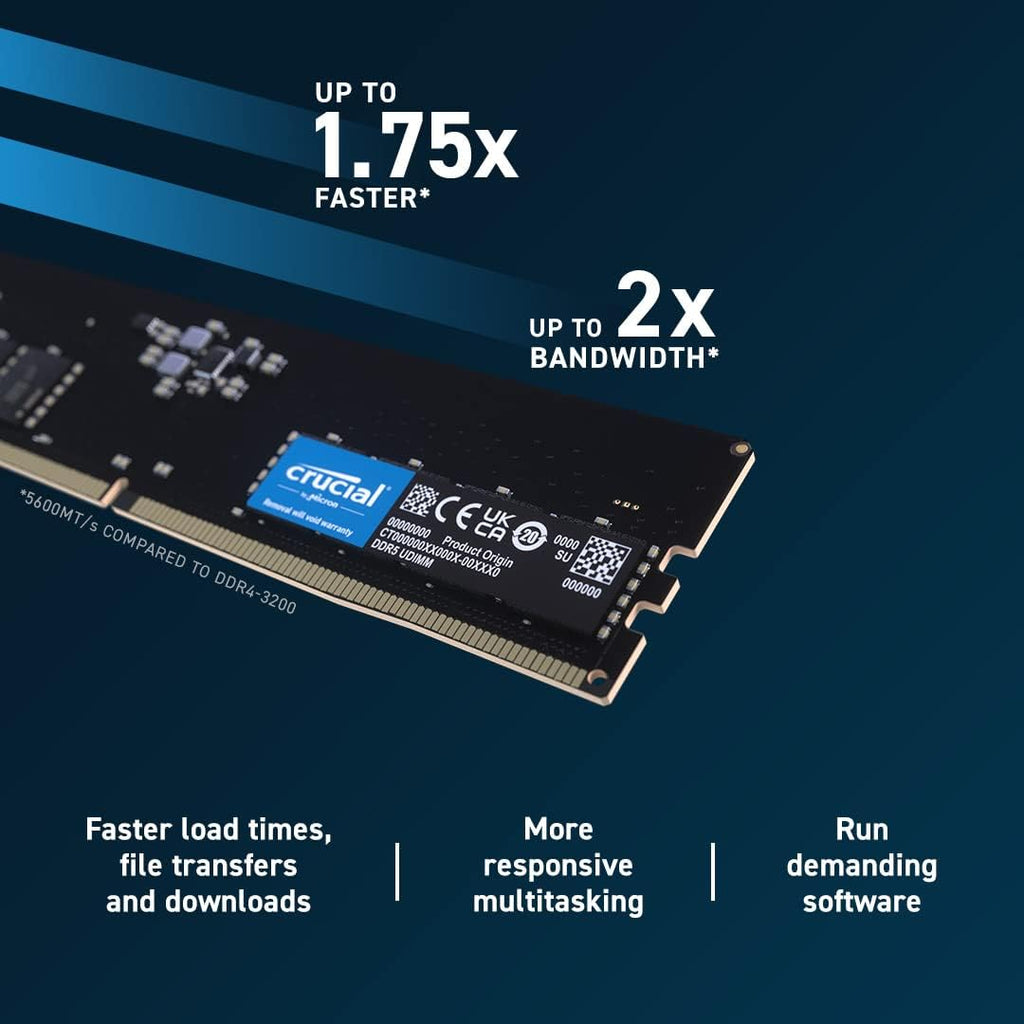 Crucial RAM 16GB Kit 2x8GB DDR5 5200MHz Desktop Memory UDIMM