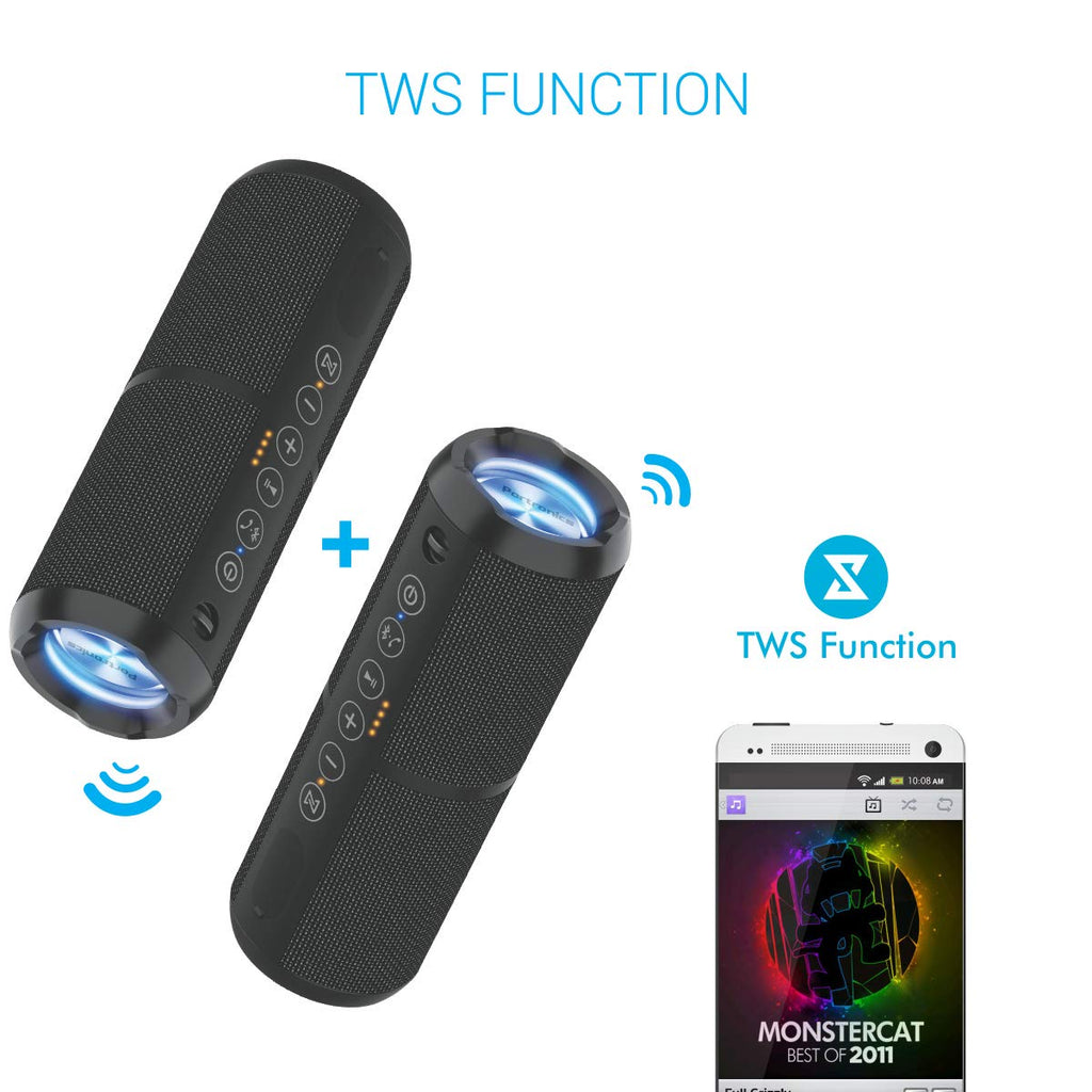 Portronics Breeze II POR-698 Bluetooth Rechargeable Portable Stereo Speaker with Micro SD Slot and IPx6 Water Resistance