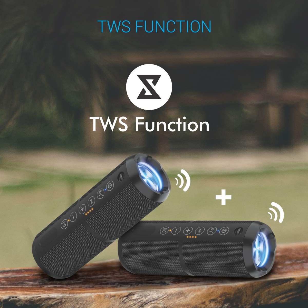Portronics Breeze II POR-698 Bluetooth Rechargeable Portable Stereo Speaker with Micro SD Slot and IPx6 Water Resistance