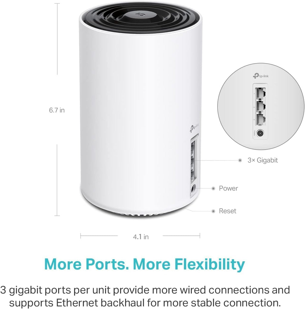 TP-Link AXE5400 Deco XE75 Tri-Band AI-Driven Mesh Wi-Fi 6E System - 2 Pack