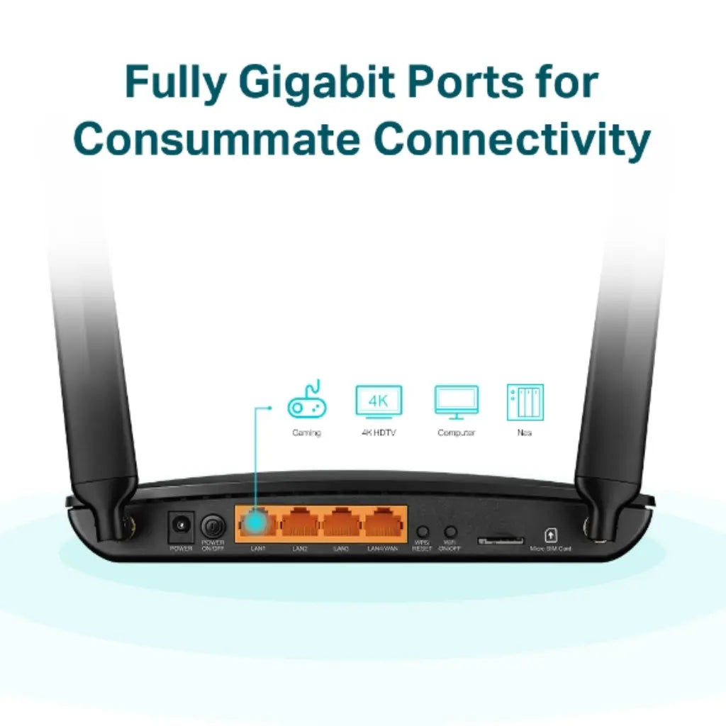 TP-Link Archer MR600 V3 4G+ Cat6 AC1200 Wireless Dual Band Gigabit Router-tpstech.in