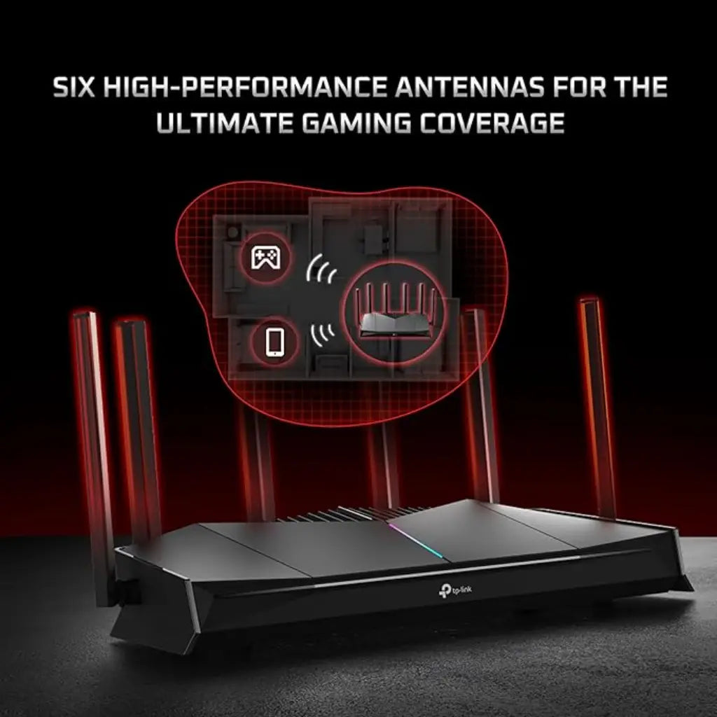 TP-Link Archer GE400 BE6500 Dual Band WiFi 7 Gaming Router with 6 Antennas