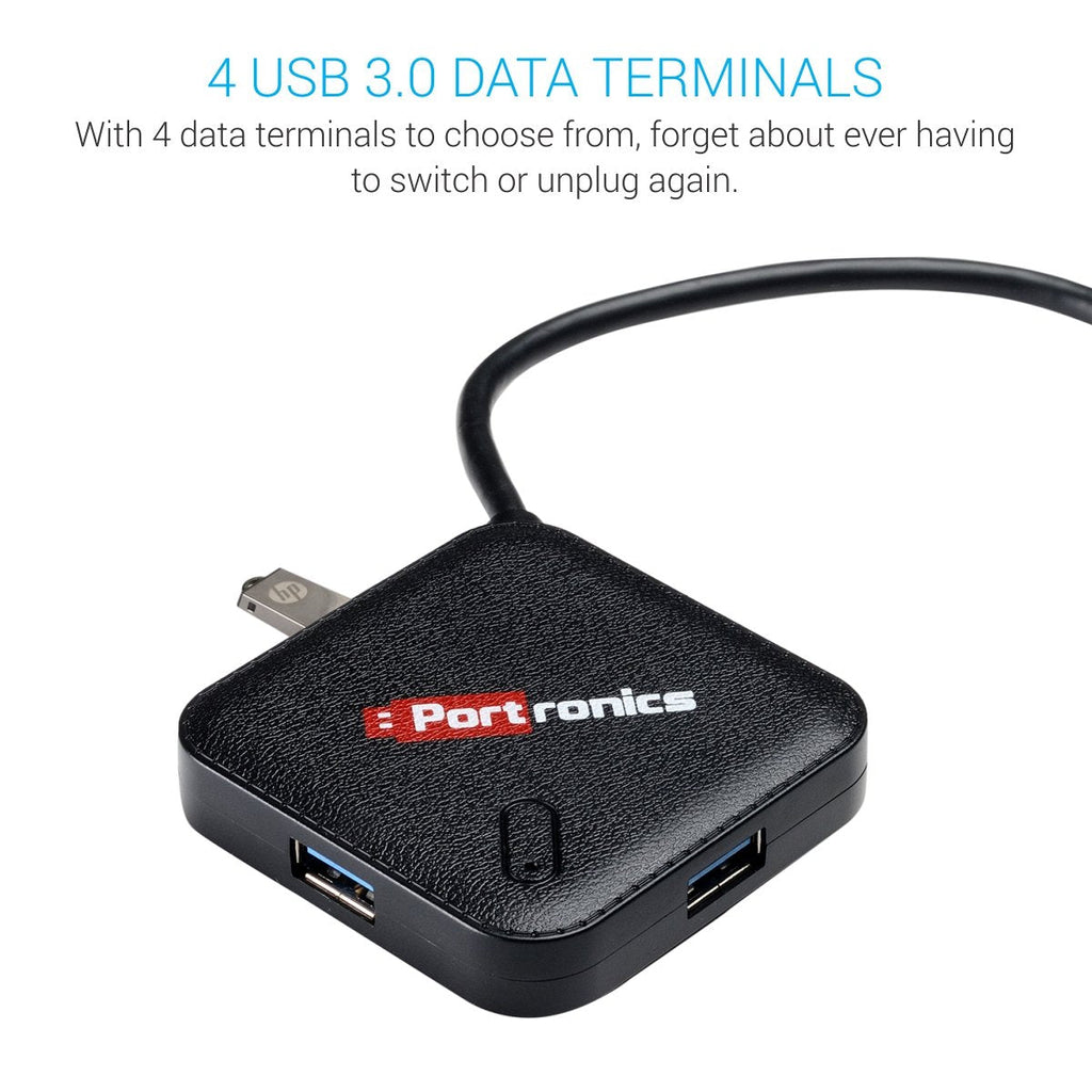 Portronics MPort 34 Hub with 4 USB 3.0 Ports and USB Connectivity