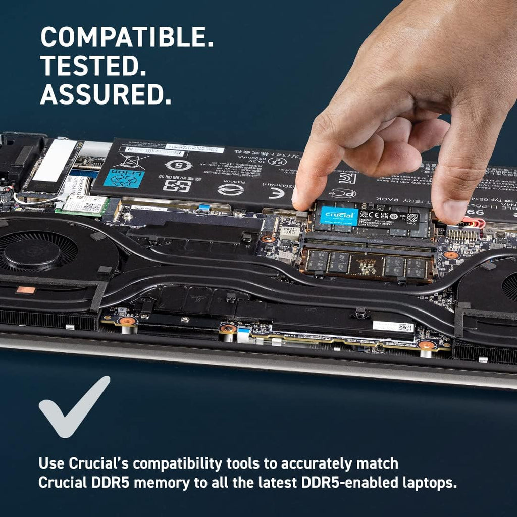 Crucial RAM 16GB Kit 2x8GB DDR5 5600 Mhz Laptop Memory SODIMM