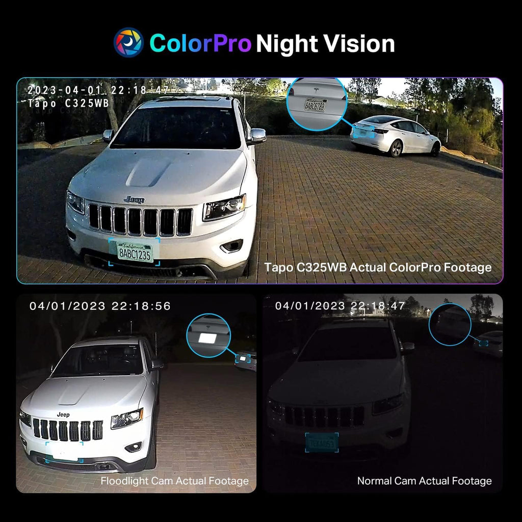 TP-Link ColorPro Tapo C325WB 4MP 2K QHD Weatherproof Outdoor Security Wi-Fi Camera - White