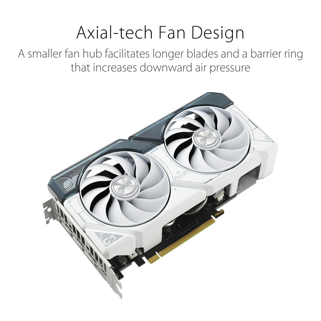 ASUS Dual GeForce RTX 4060 8GB GDDR6 OC Edition Graphic Card (White)