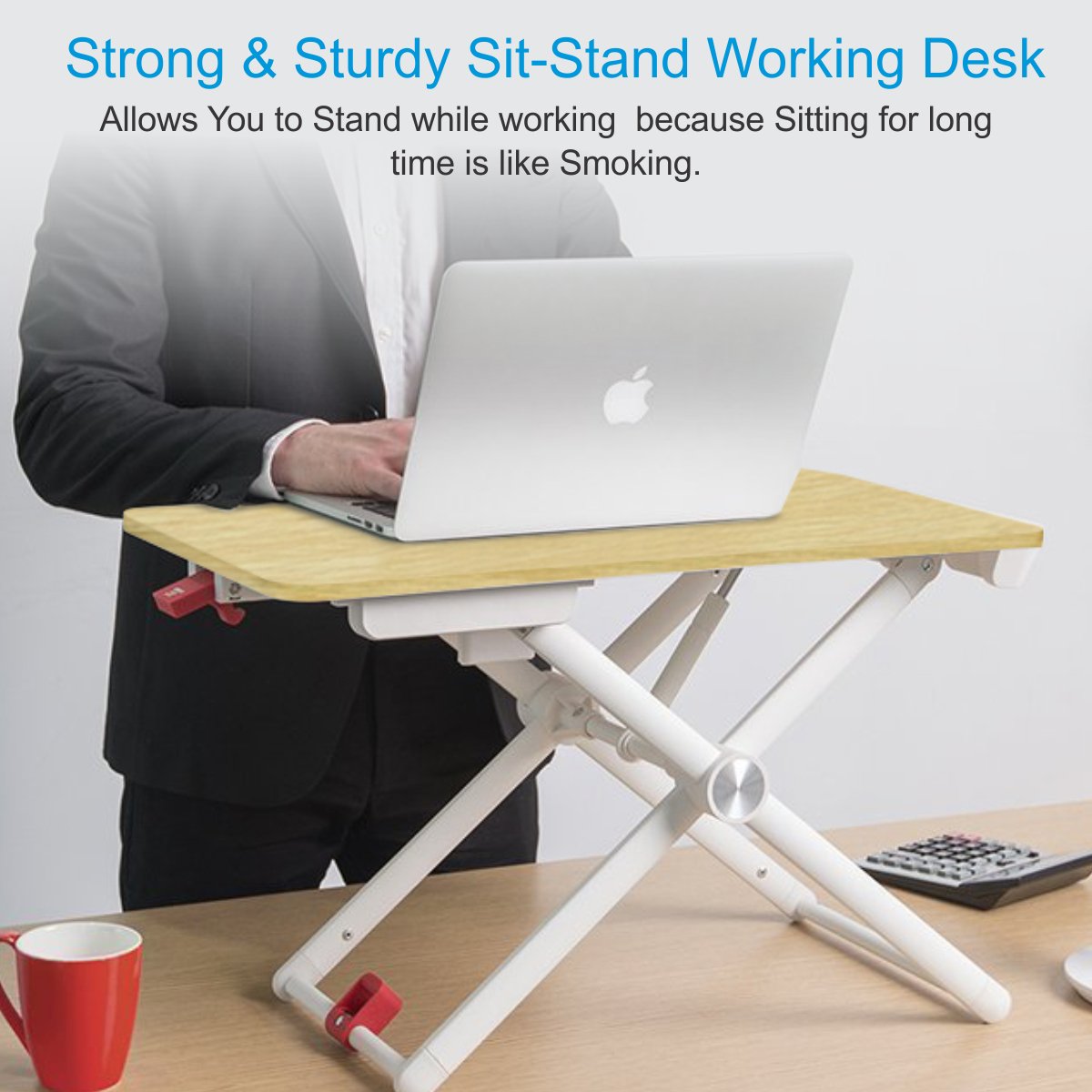 Portronics POR-857 My Buddy X Laptop Stand with Hydraulic Piston Fitted Height Adjustment