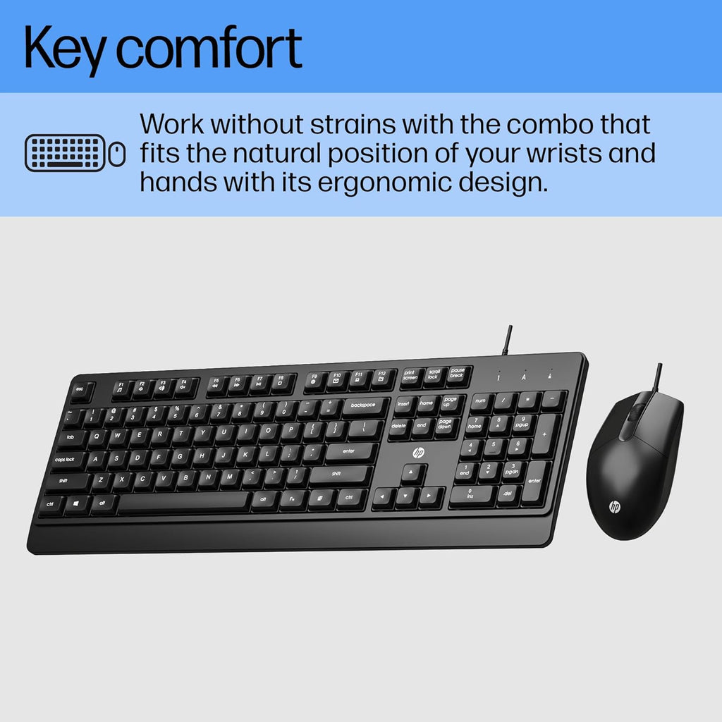 HP KM180 Wired Mouse and Keyboard Combo