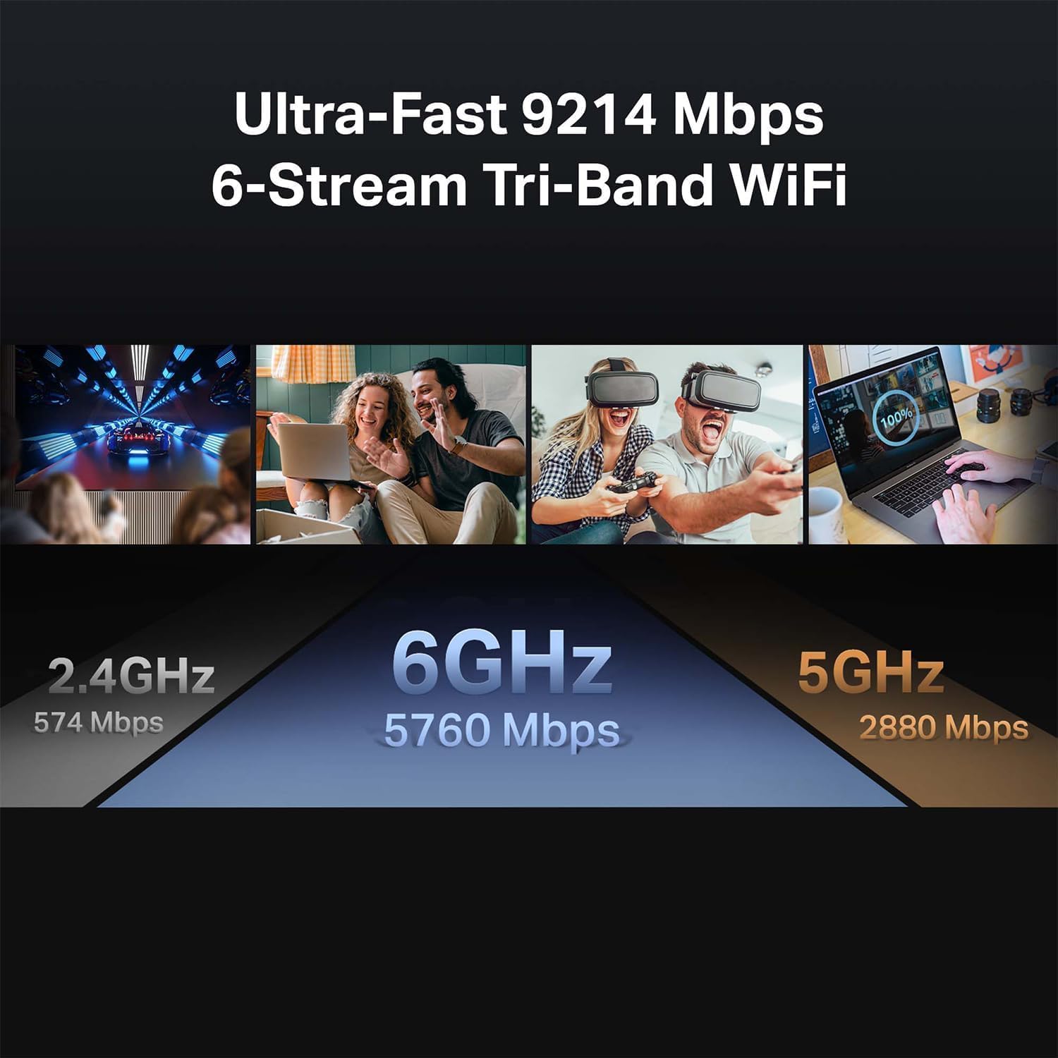 TP-Link Archer BE550 BE9300 Tri-Band Whole Home EasyMesh Wi-Fi 7 Router
