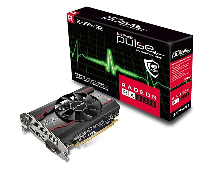 SAPPHIRE PULSE Radeon RX550 4GB OC GDDR5 128-Bit Graphics Card