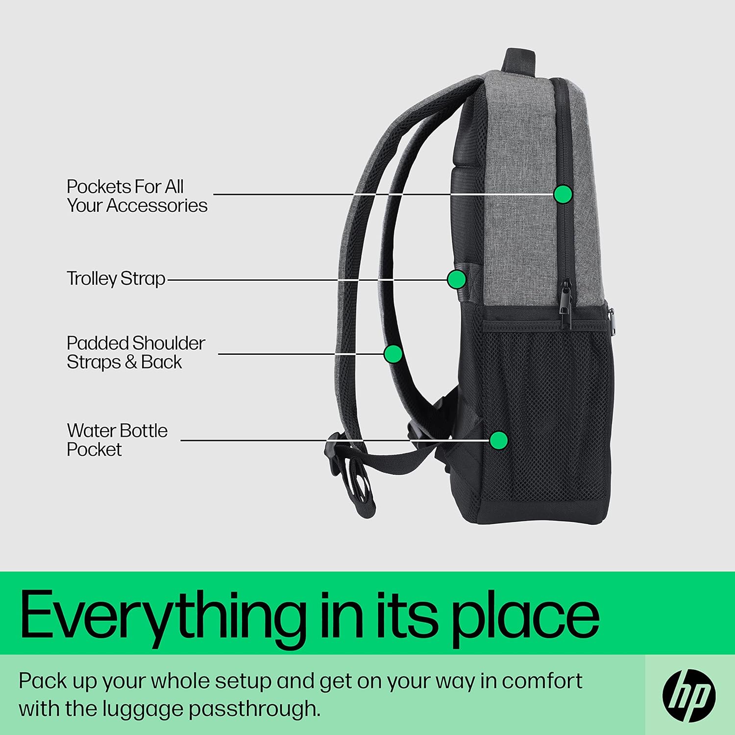 HP 320 15.6 Laptop Backpack with Padded Back Panel Air Mesh & Laptop Pocket
