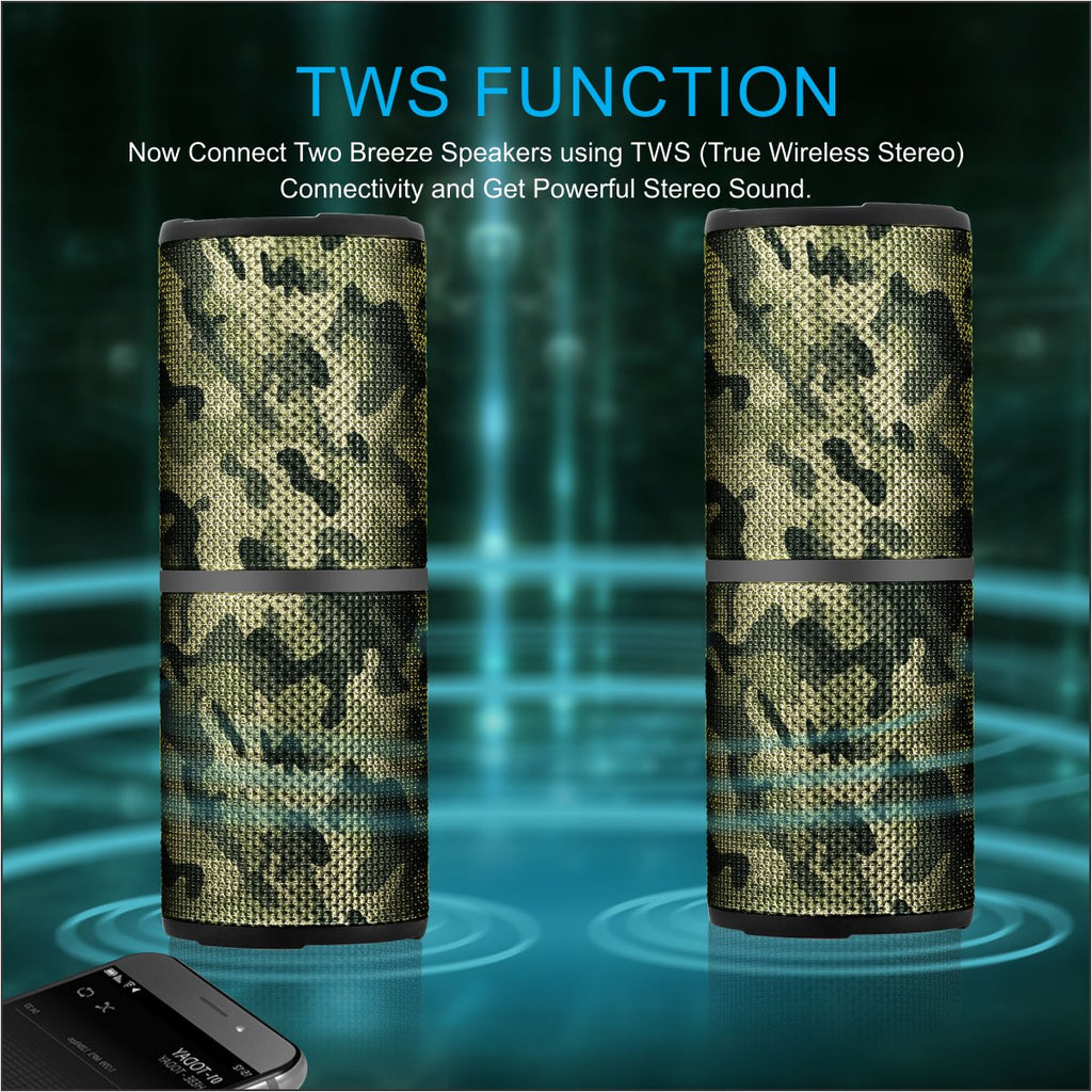 Portronics POR-888 Breeze Bluetooth 4.1 Wireless Stereo Speaker with IPx6 Water Resistance