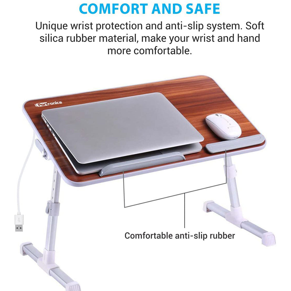 Portronics POR-895 My buddy Adjustable Laptop Stand with Noiseless Cooling Fan