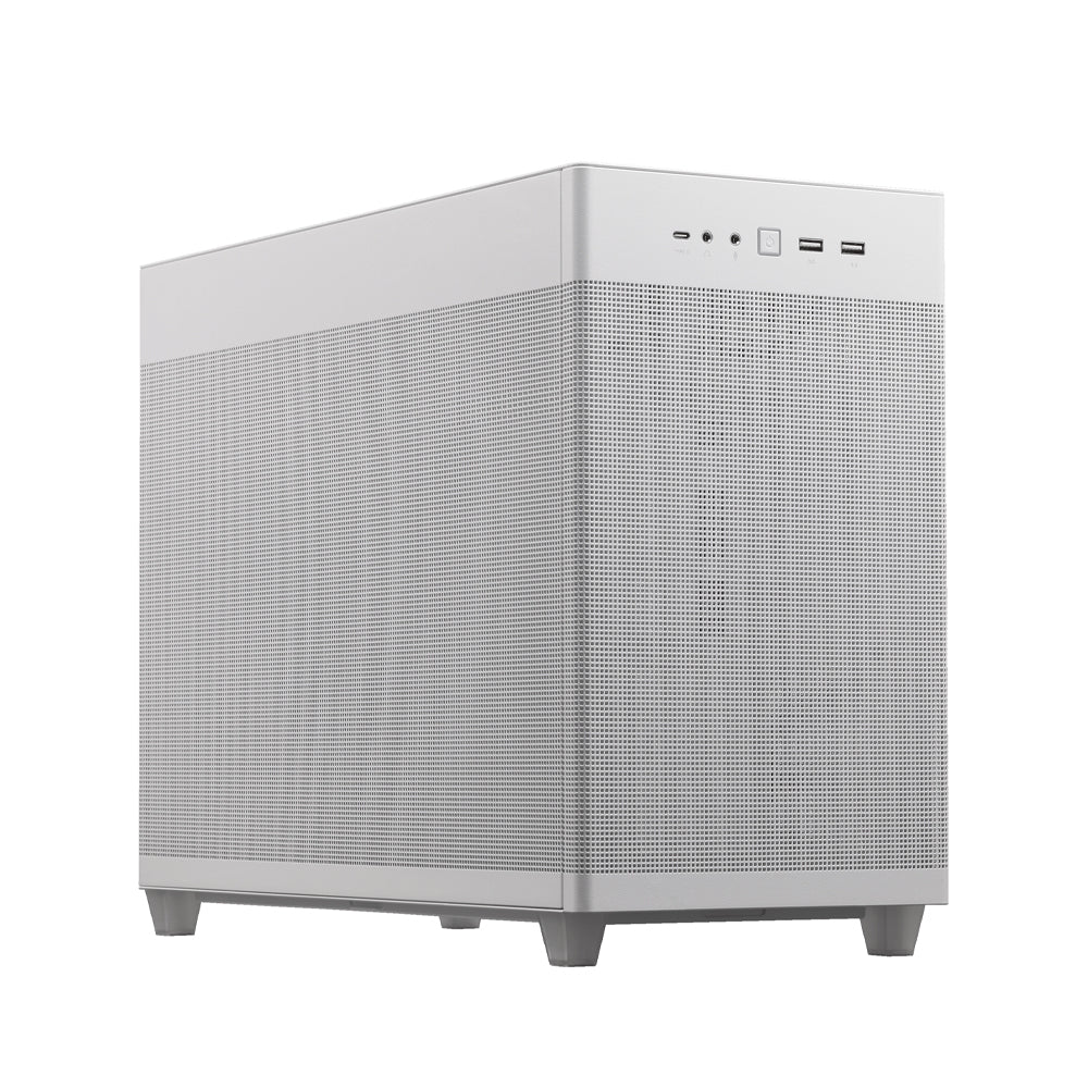 ASUS Prime AP201 Micro-ATX White Cabinet with Pre-installed 120mm Fan and USB Type-C