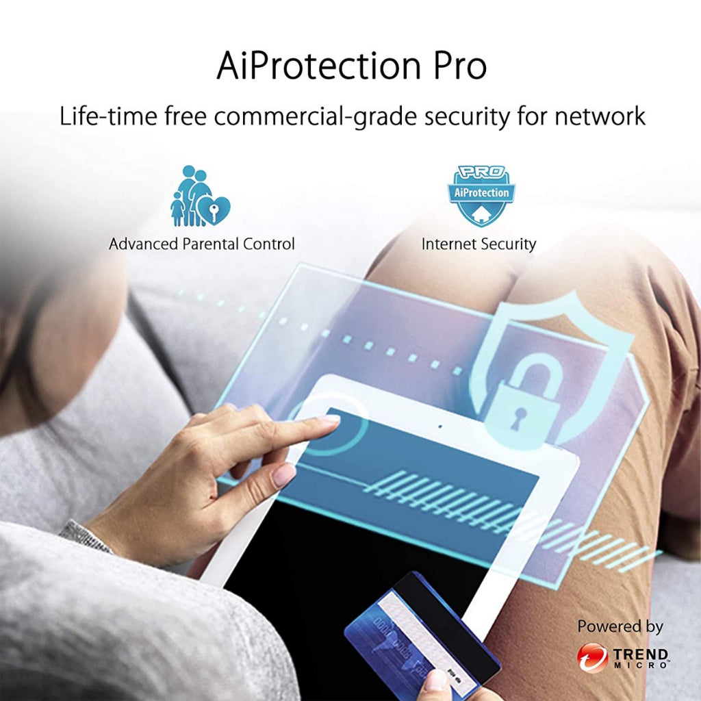 ASUS ZenWiFi AX XT8 Tri Band AX6600 WiFi 6 Router with Alexa and AiProtection - 1 Pack White