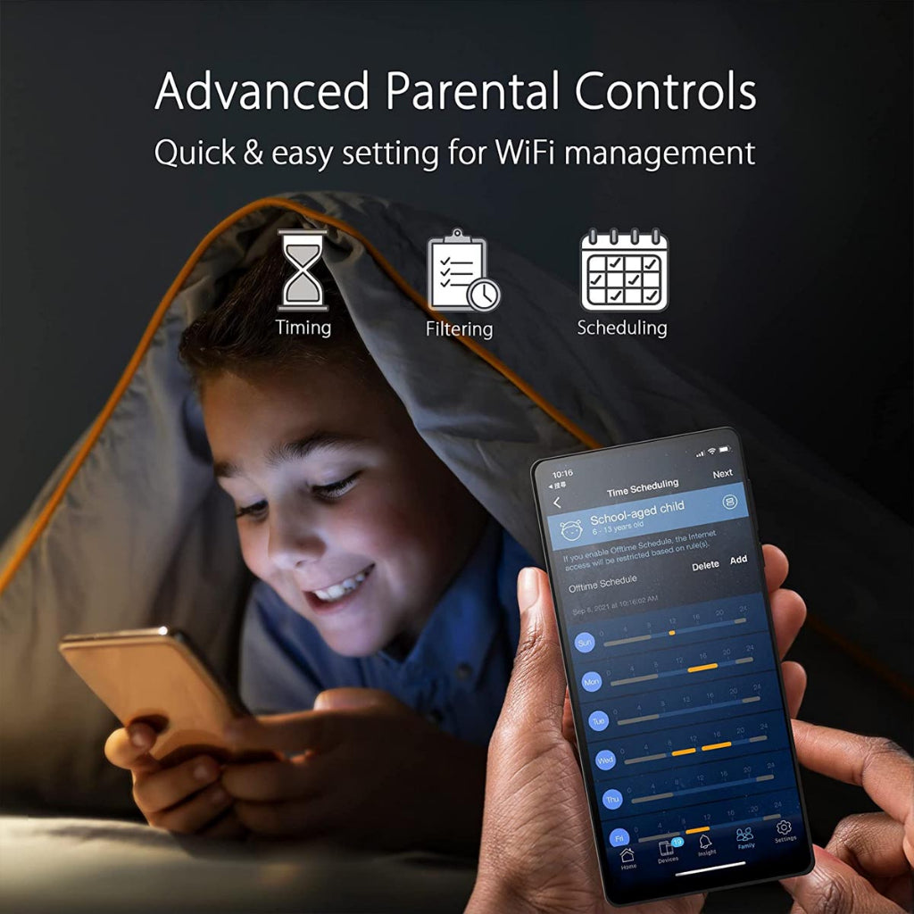 ASUS ZenWiFi AX XT8 Tri Band AX6600 WiFi 6 Router with Alexa and AiProtection - 1 Pack White