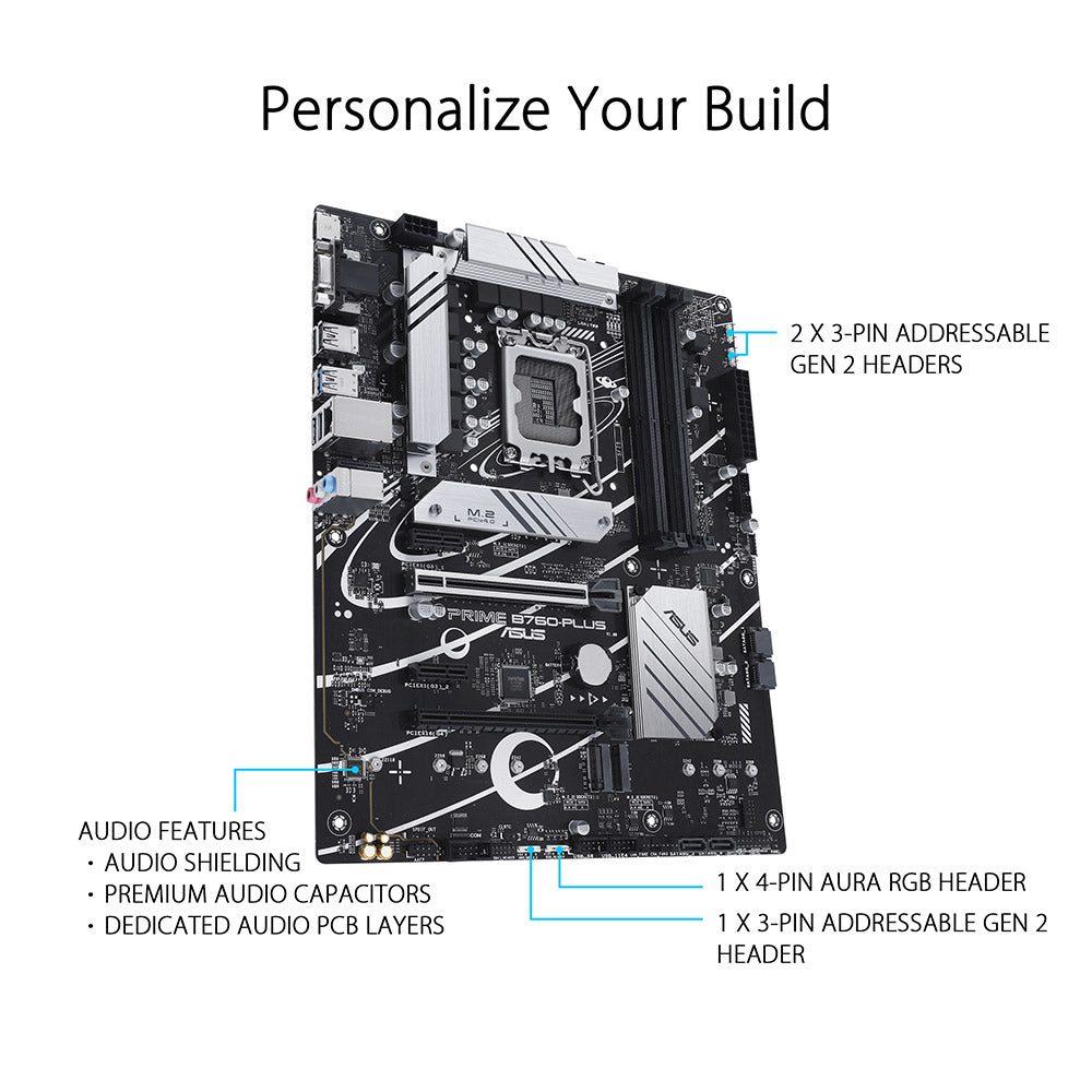 ASUS PRIME B760-PLUS Intel B760 LGA 1700 ATX DDR5 Motherboard