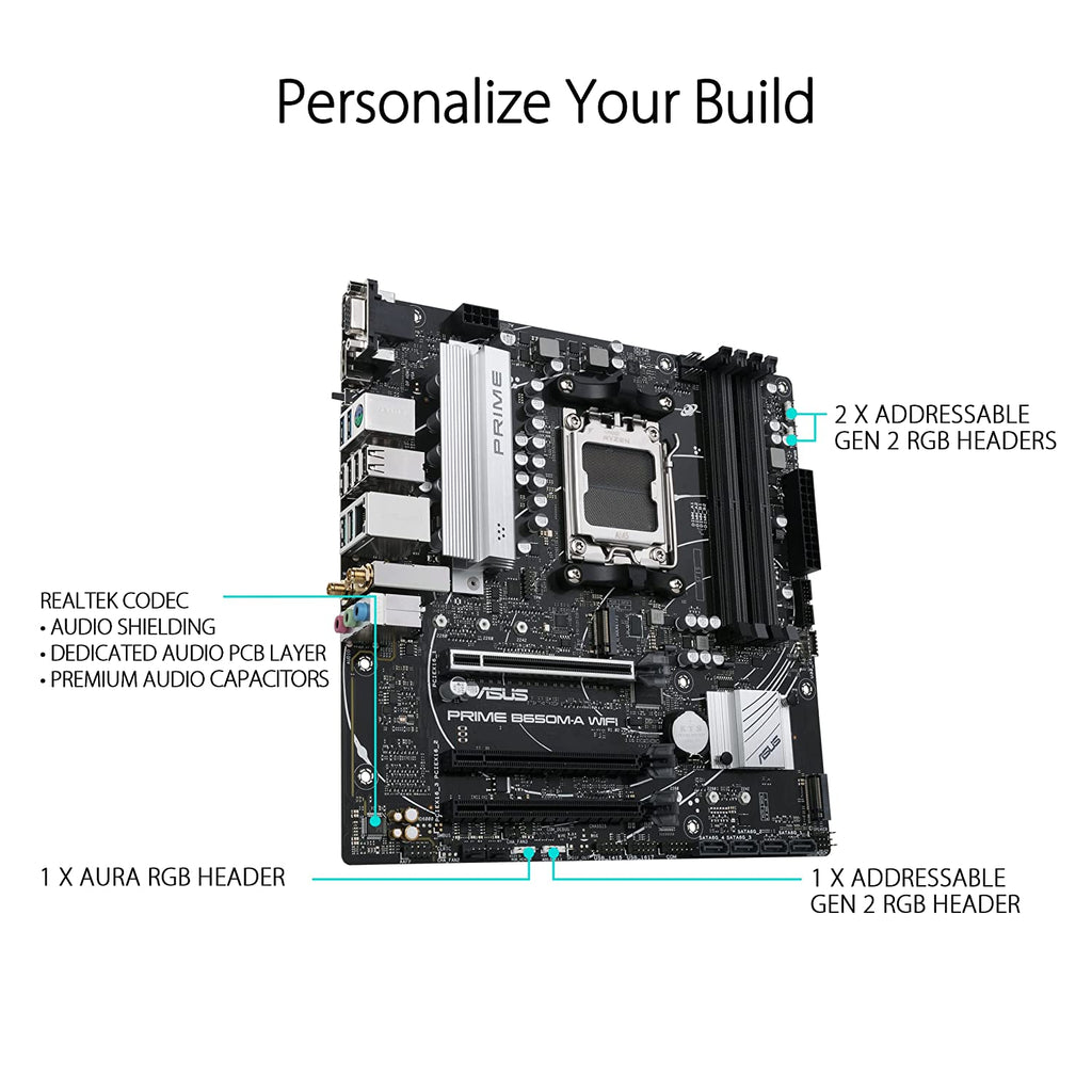 ASUS PRIME B650M-A WIFI AMD B650 AM5 Micro-ATX Motherboard