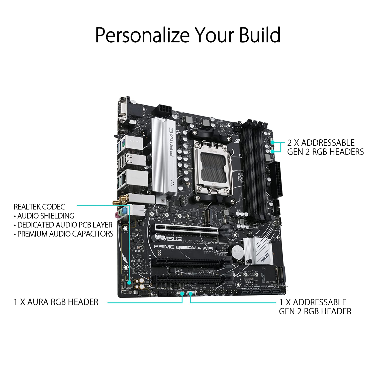 ASUS PRIME B650M-A WIFI AMD B650 AM5 Micro-ATX Motherboard