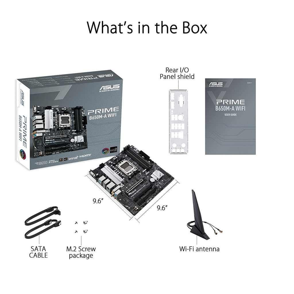 ASUS PRIME B650M-A WIFI AMD B650 AM5 Micro-ATX Motherboard
