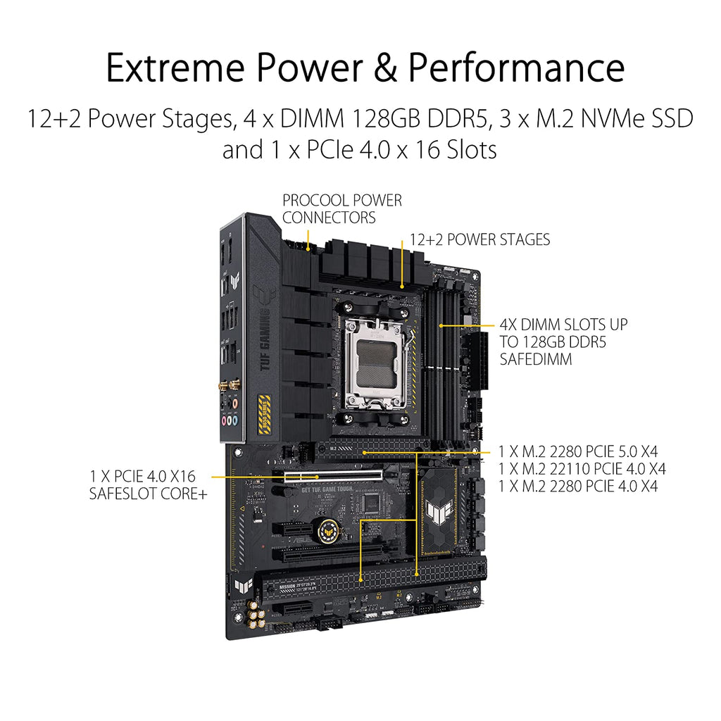 ASUS TUF GAMING B650-Plus WIFI AMD B650 AM5 ATX Motherboard