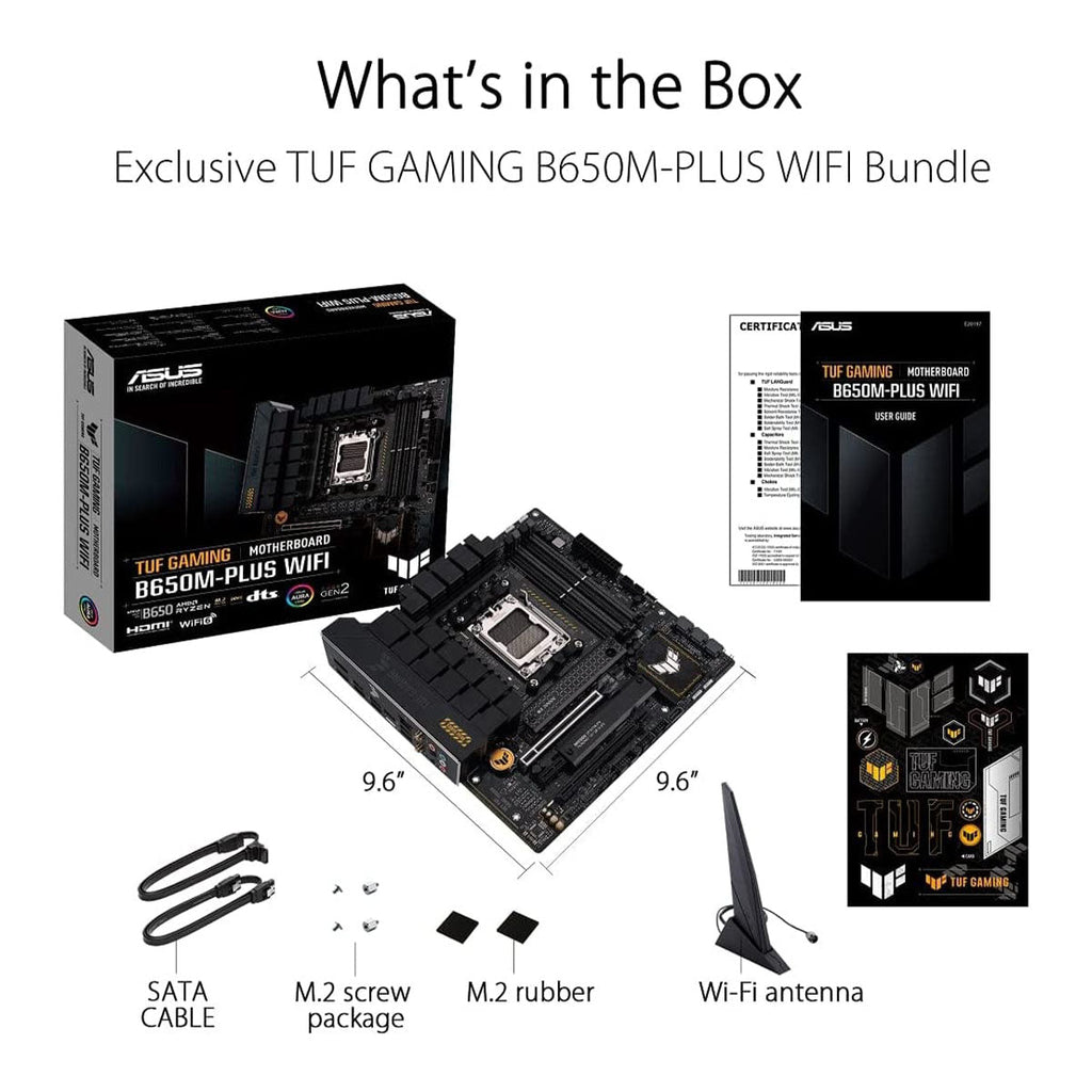 ASUS TUF GAMING B650M-Plus WIFI AMD AM5 Micro-ATX DDR5 Gaming Motherboard
