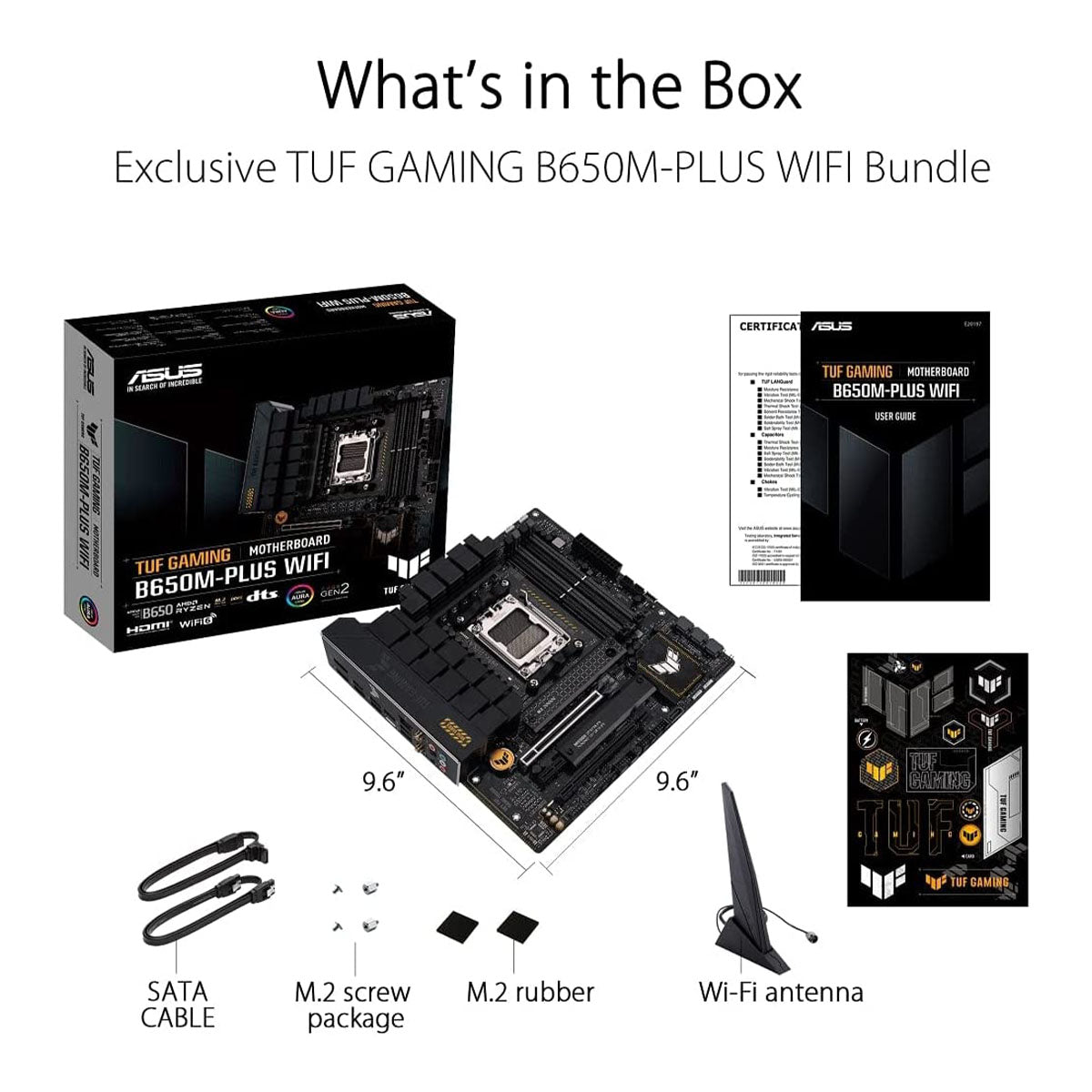 ASUS TUF GAMING B650M-Plus WIFI AMD AM5 Micro-ATX DDR5 Gaming Motherboard