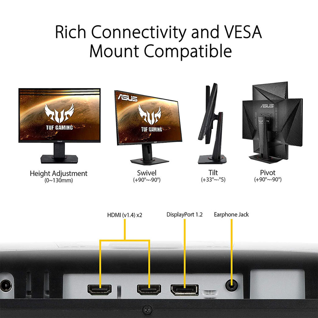 ASUS TUF VG279QR 27-inch Full HD Gaming Monitor with 1ms Response Time and 165Hz Refresh Rate
