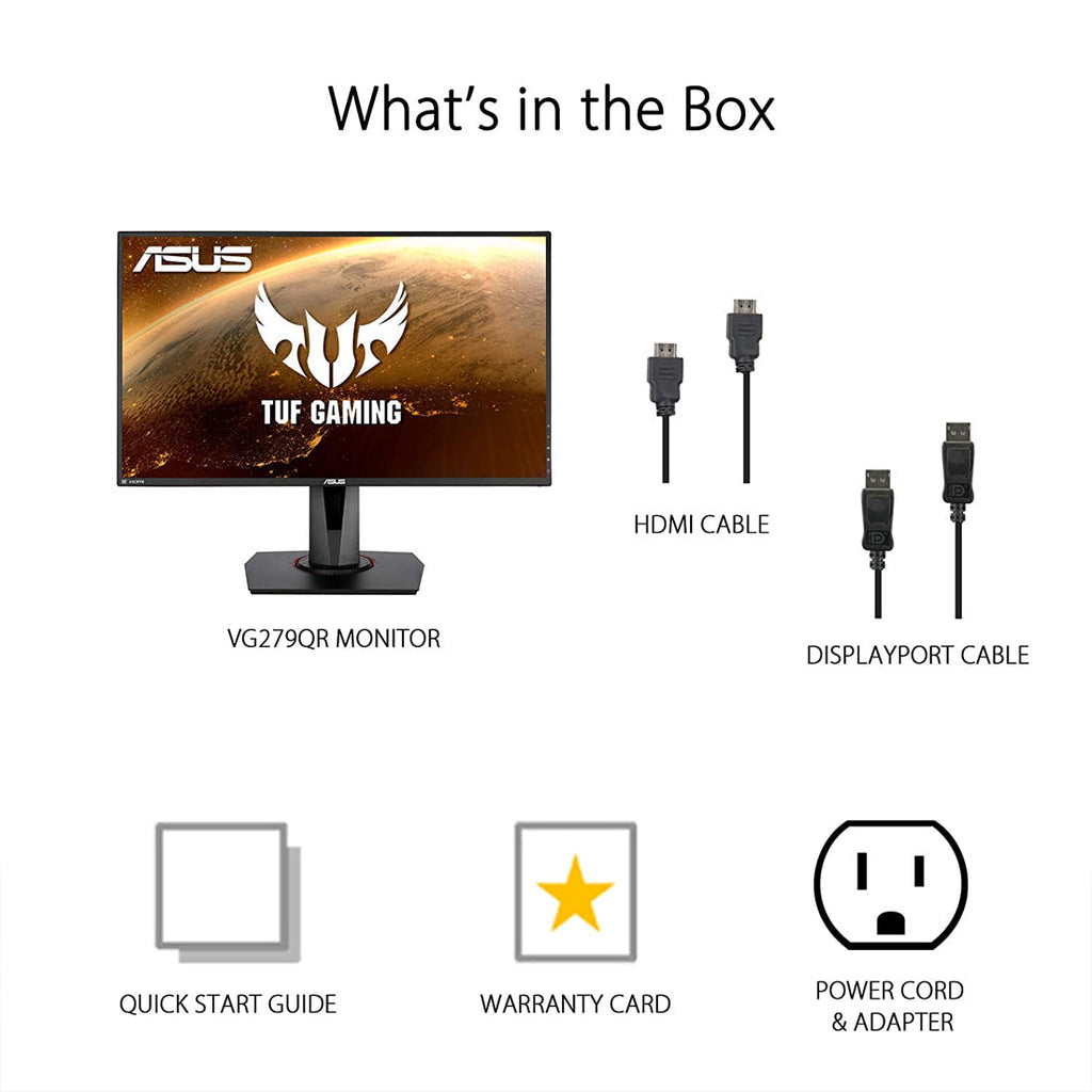 ASUS TUF VG279QR 27-inch Full HD Gaming Monitor with 1ms Response Time and 165Hz Refresh Rate