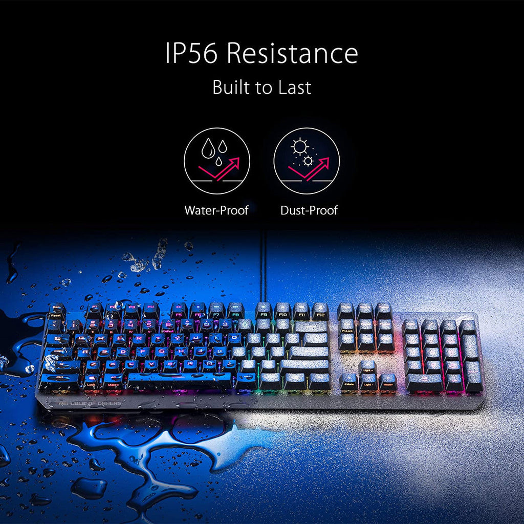 Asus ROG Strix Scope RX Optical Mechanical Gaming Keyboard with IP56 Water Resistance and Stealth Key