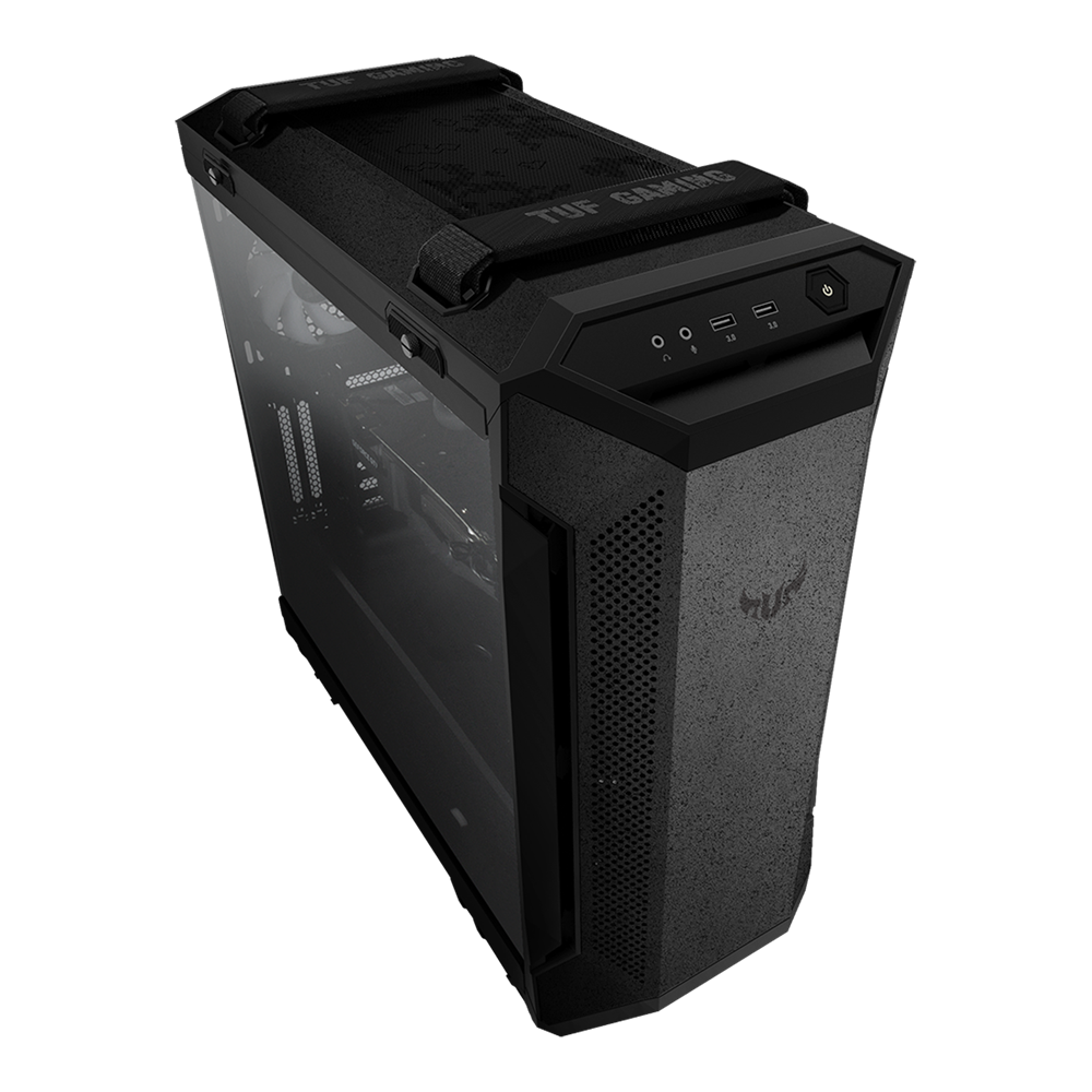 ASUS TUF Gaming GT501 ATX Mid Tower Cabinet with Three RGB 120mm Fans and Tempered Glass Side Panel