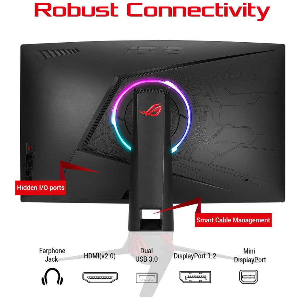 ASUS ROG Strix XG32VQ 31.5-inch WQHD Curved Gaming Monitor with Adaptive Sync and Aura Sync
