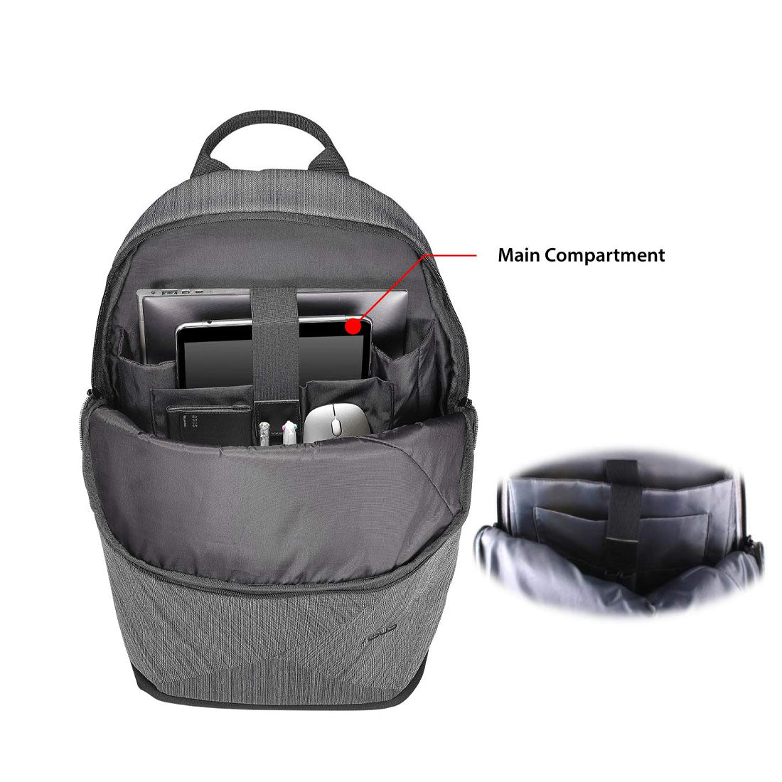 Asus Artemis BP240 14-inch Laptop Backpack with Two-tone Polyester Construction