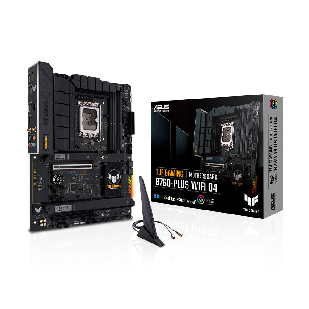 ASUS TUF GAMING B760-PLUS WIFI D4 Intel B760 LGA 1700 ATX Gaming Motherboard