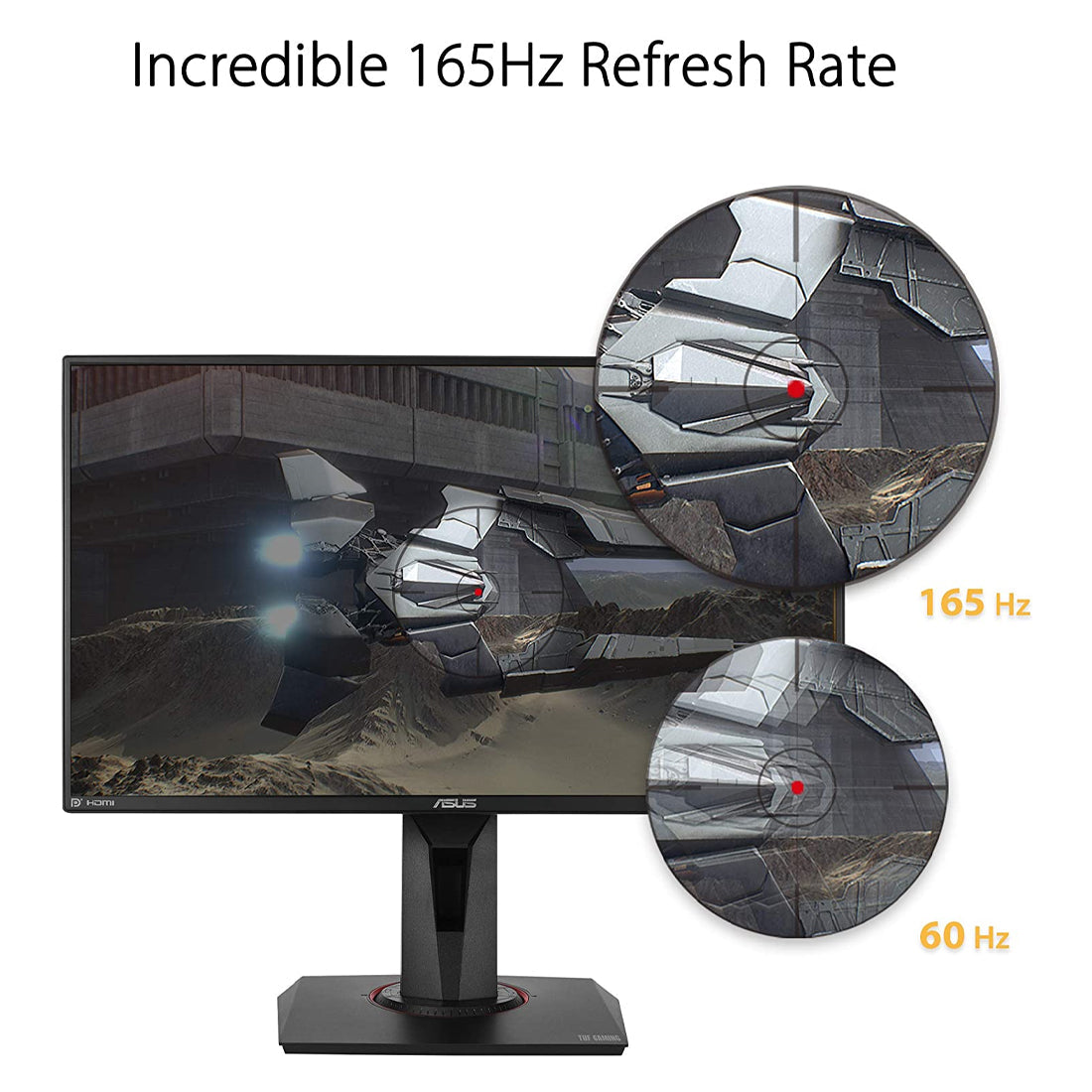 ASUS TUF VG259QR 24.5 Inch Full HD Gaming Monitor with 1ms Response Time and 165Hz Refresh Rate