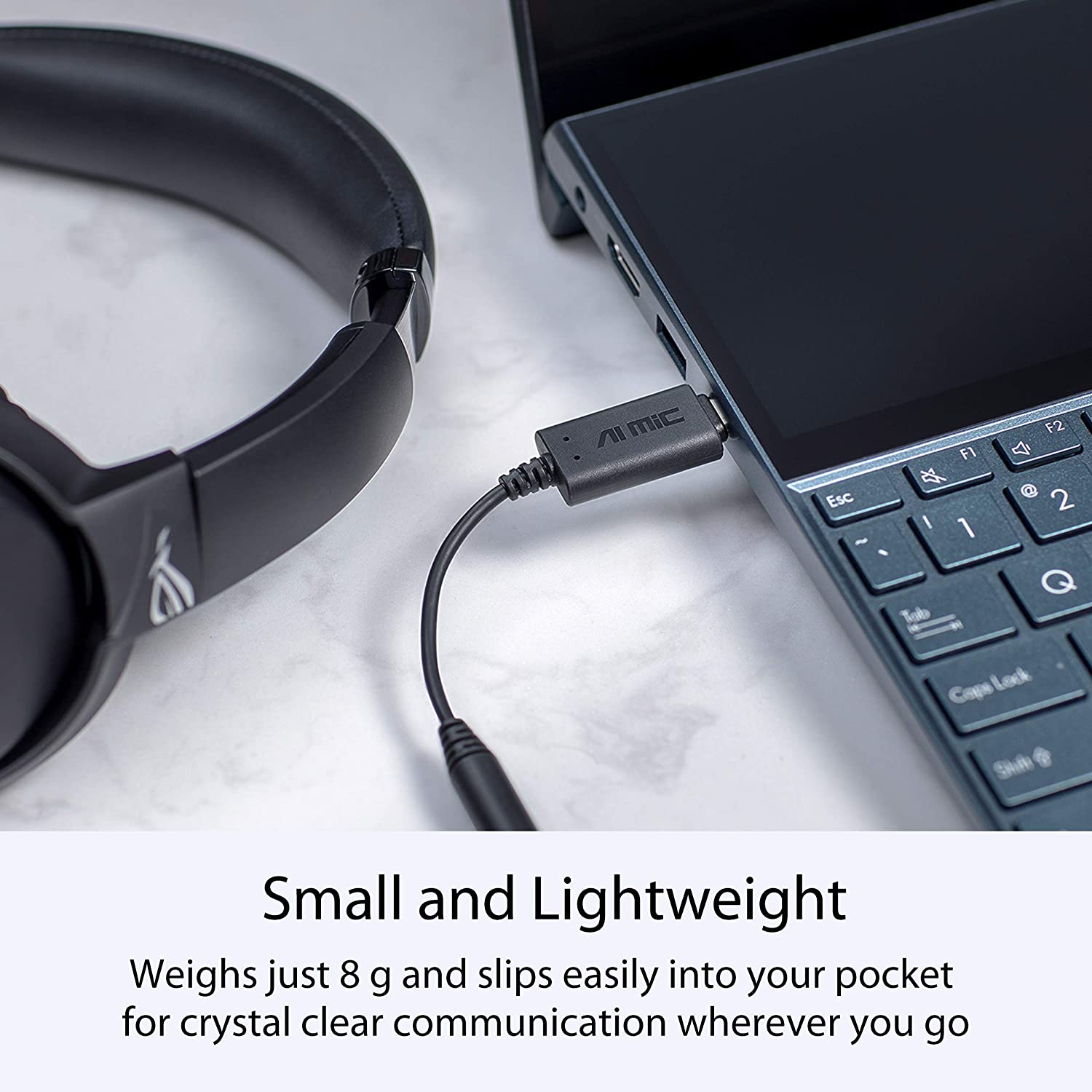 ASUS AI Noise-Canceling Mic Adapter with USB-C to 3.5 mm connection From TPS Technologies