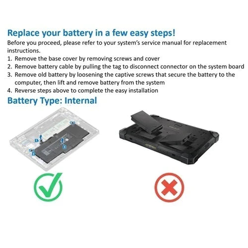 Dell Original OEM 7370mAh 84Whr 11.4V Laptop Battery for Precision 5510