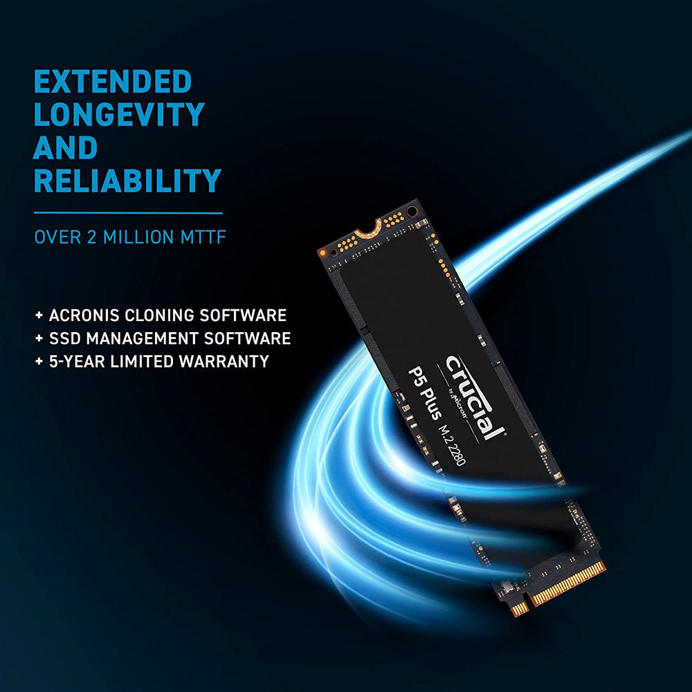 Crucial P5 Plus 2TB M.2 NVMe PCIe 2280 Internal Solid State Drive