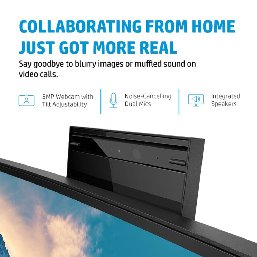 HP E34m G4 34-inch WQHD Curved VA Conferencing Monitor with 5MP Webcam and Speakers