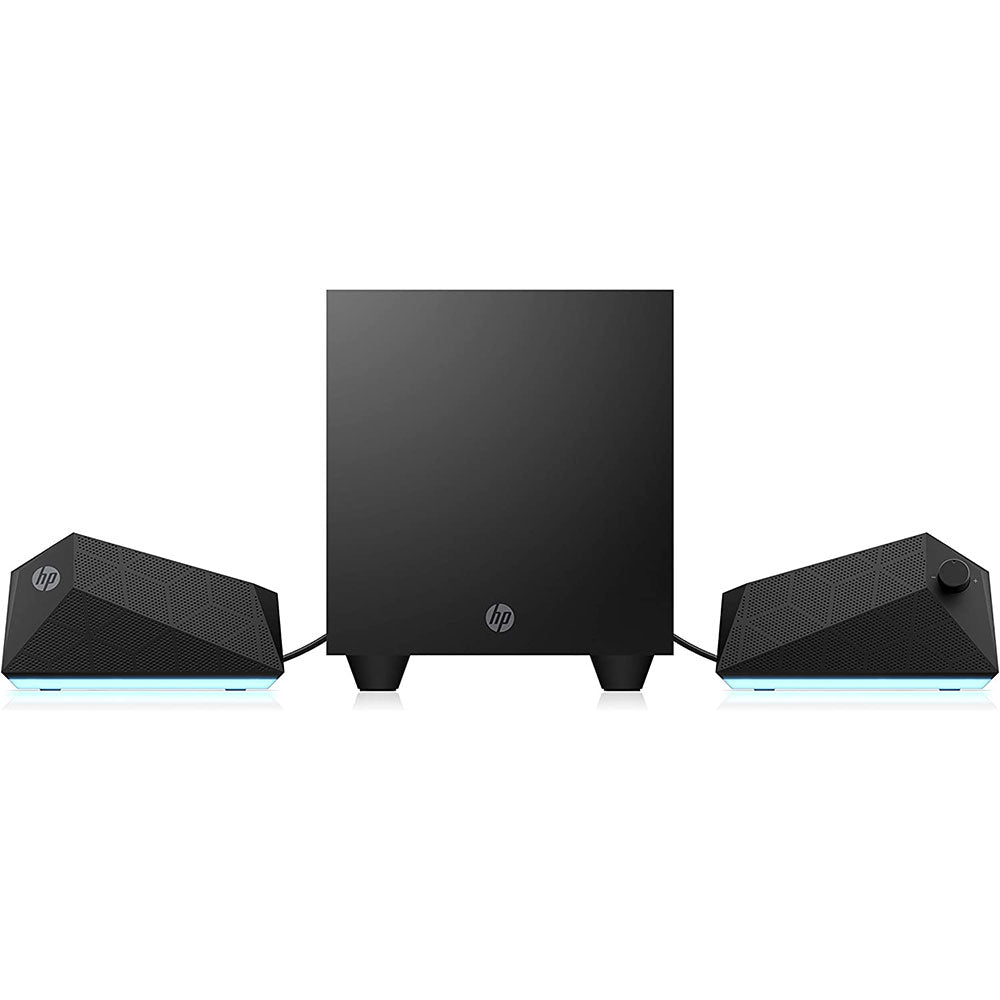 HP X1000 2.1 RGB Gaming Speakers with 3.5 mm AUX Input Sub-Woofer and Deep Bass Adjustable EQ