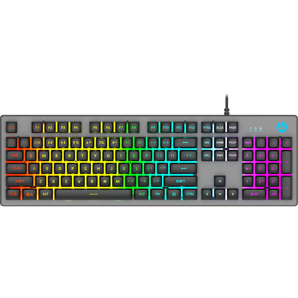 HP K500F Wired USB Mechanical Gaming RGB Keyboard with Height Adjustment