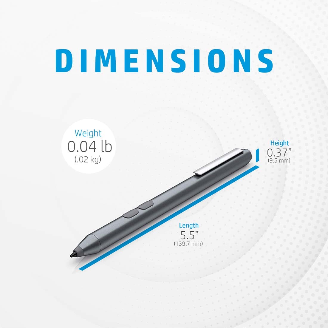 HP MPP 1.51 Stylus Pen with 18 Month Battery Life and Microsoft Pen Protocol