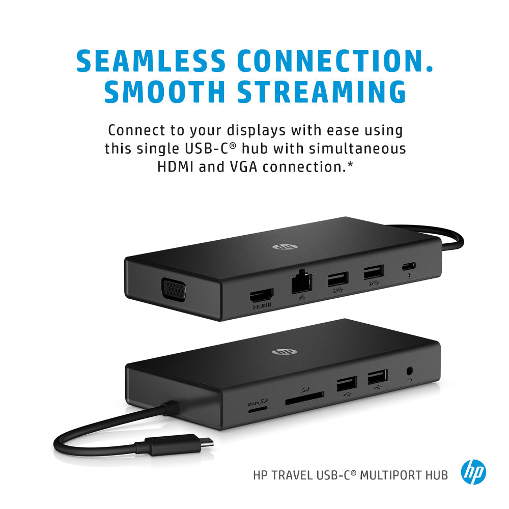 HP Travel USB-C Multi port Hub Docking Station with USB-C and RJ-45 port
