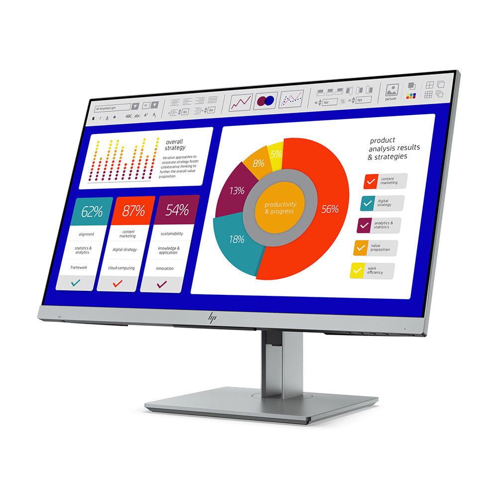 HP EliteDisplay E243p 23.8 inch 4K UHD Anti-glare Monitor with IPS Panel LED Backlit and USB 3.0 From TPS Technologies